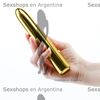 Vibrador rigido dorado con velocidades variables